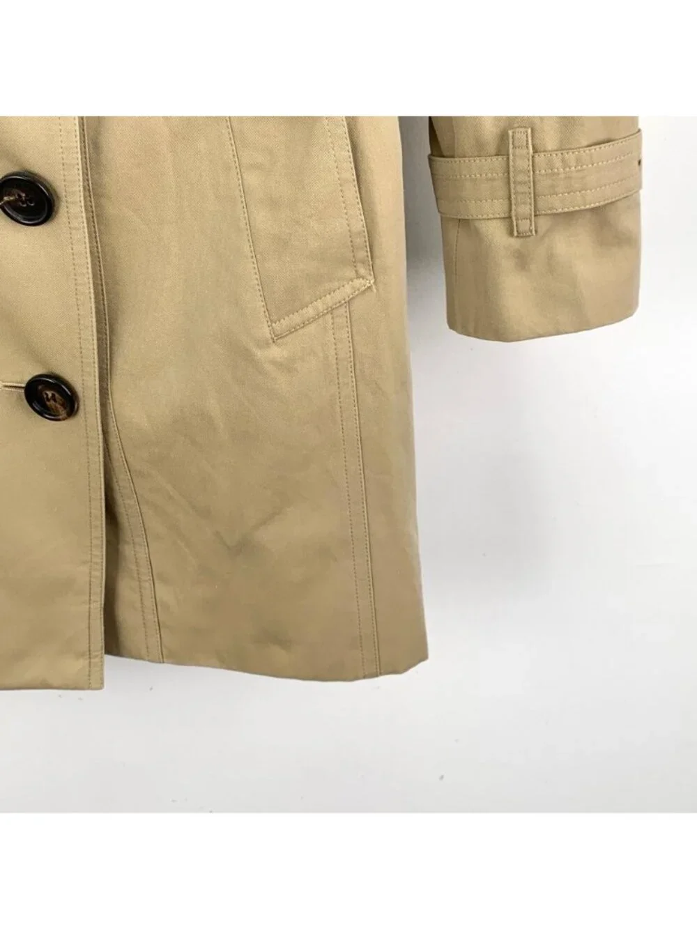 Burberry Brown Cotton Double-Breasted Trench Coat - Picture 4 of 7